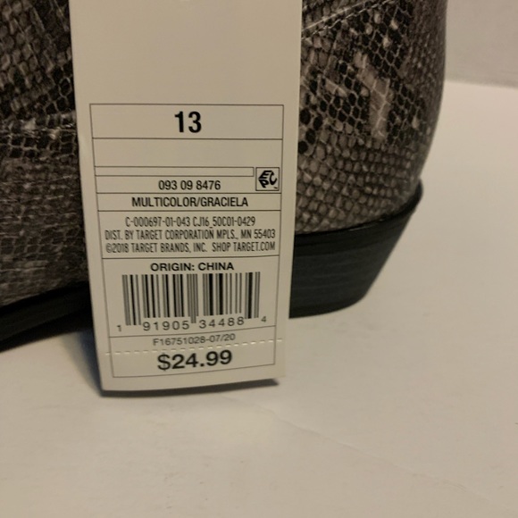 Girls' Graciela Snake Print Western Ankle Boots - - Picture 6 of 7